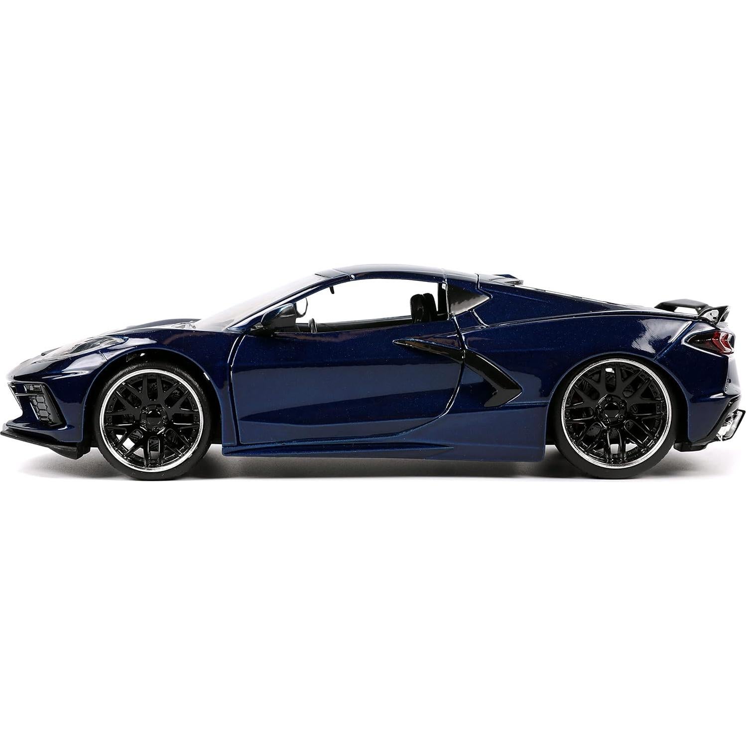 Modelo de Coche Diecast Jada 2020 Chevy Corvette C8 Azul 1:24