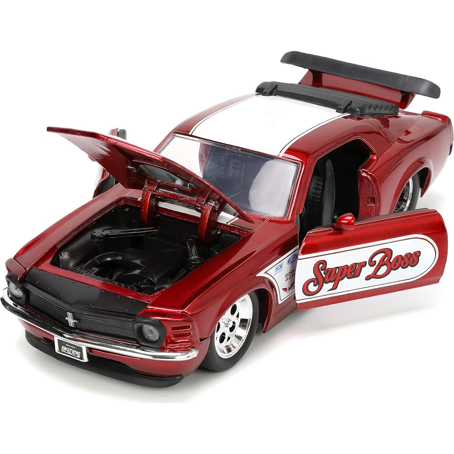Coche de metal fundido Jada 1:24 Ford Mustang Boss 429 Rojo