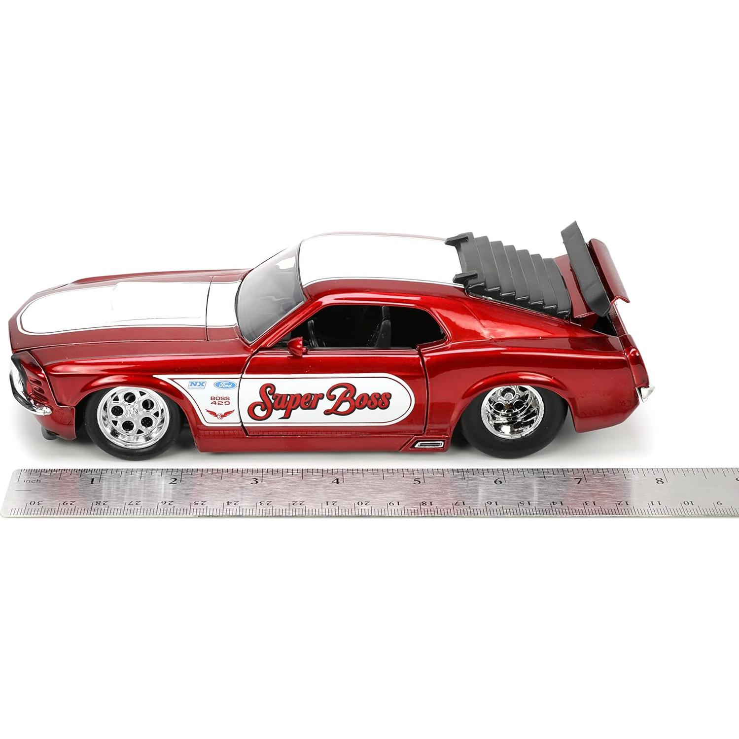 Coche de metal fundido Jada 1:24 Ford Mustang Boss 429 Rojo