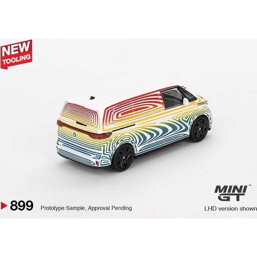 Coche Diecast Escala 1:64 TSM MINI GT VW ID. Buzz Rainbow
