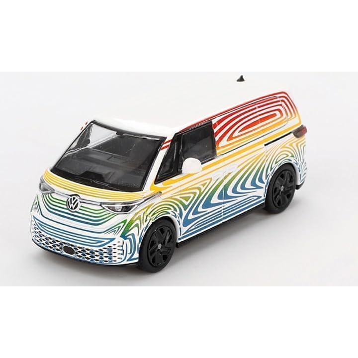 Coche Diecast Escala 1:64 TSM MINI GT VW ID. Buzz Rainbow