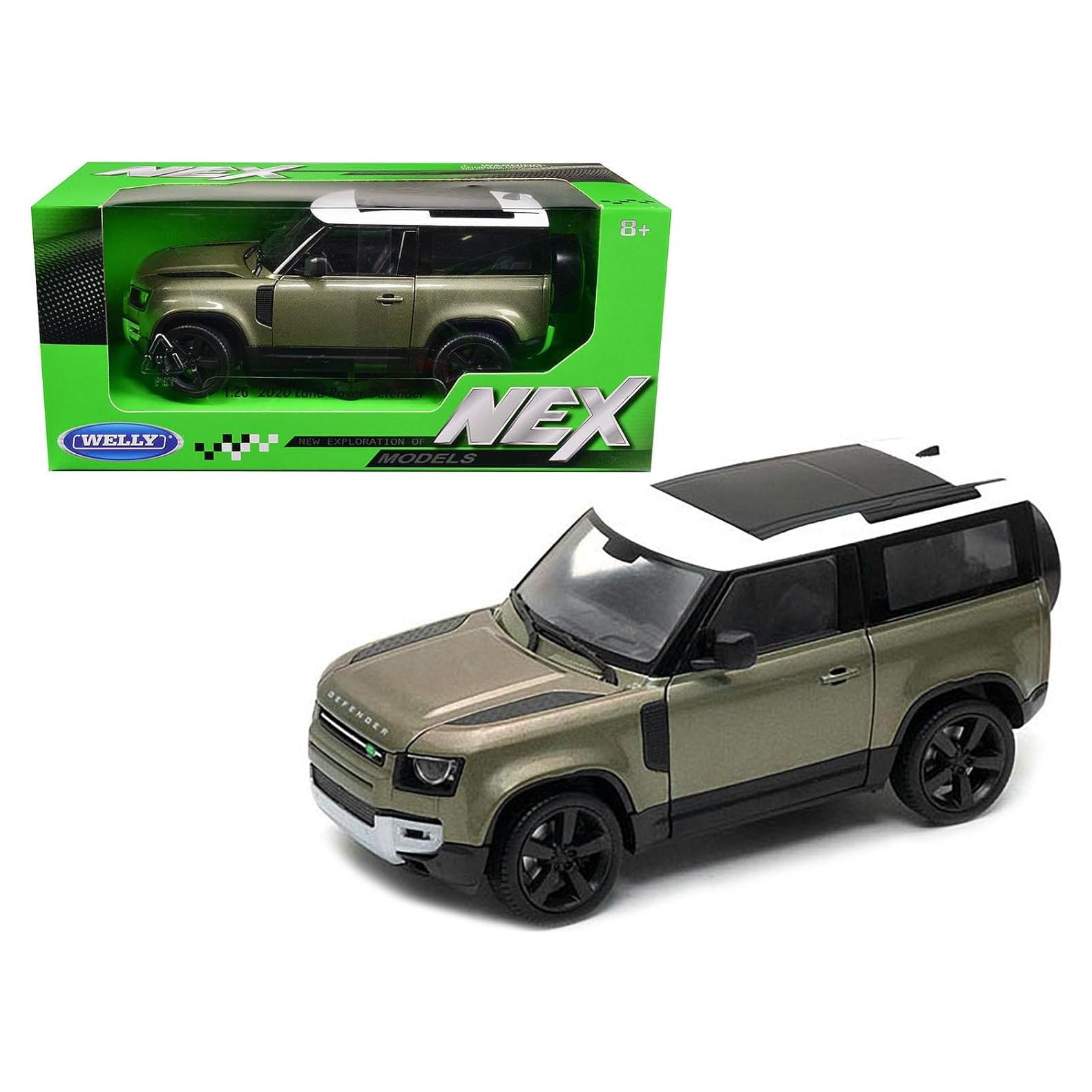Auto a Escala Welly Land Rover Defender 2020 Verde 1:26