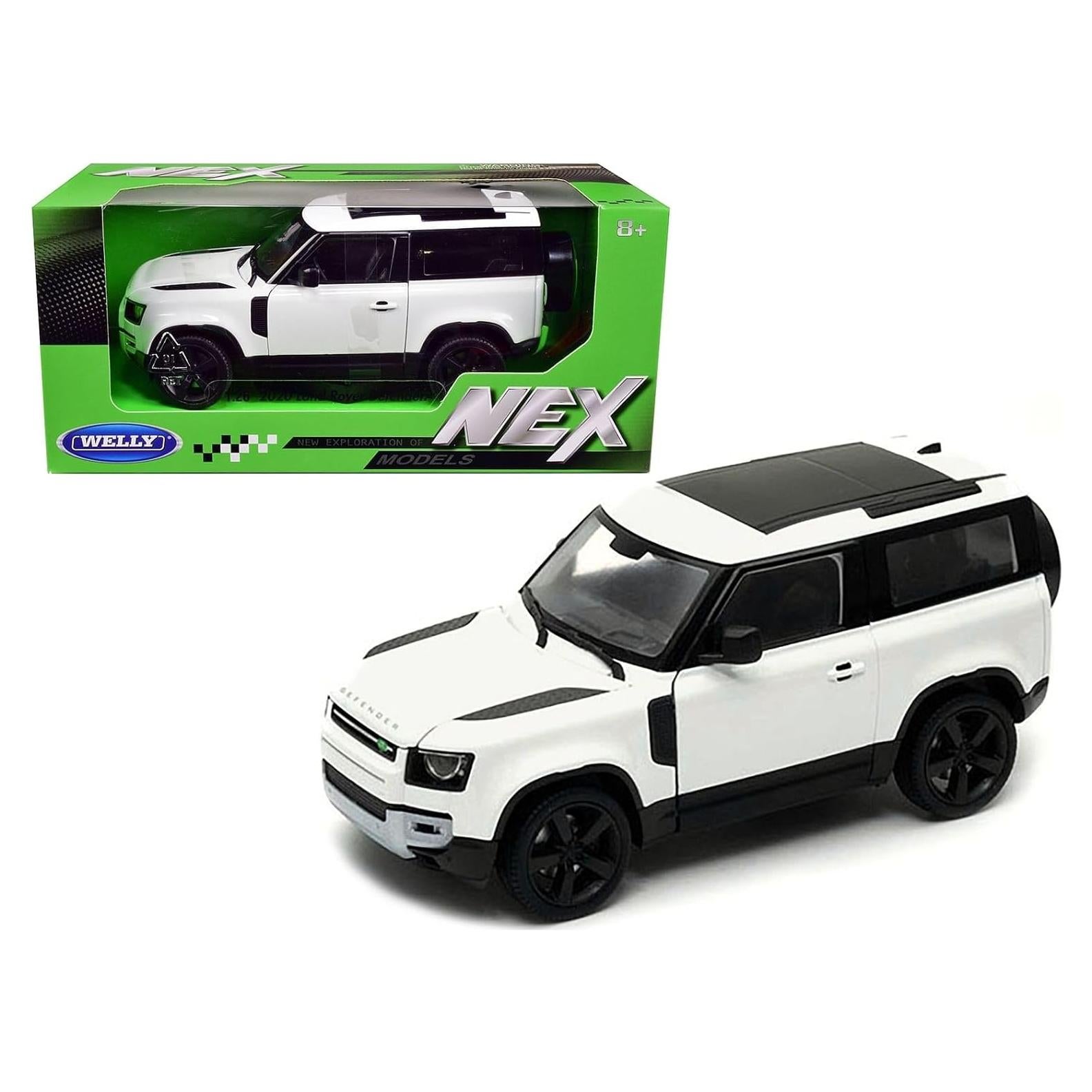 Coche de Modelo Diecast Welly Land Rover Defender 2020 Blanco