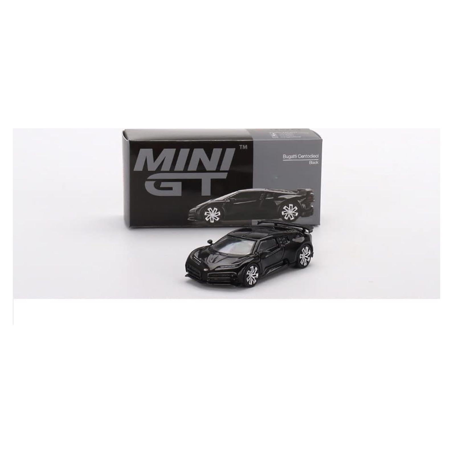 Bugatti Centodieci Negro Mini GT 1:64 Diecast Truescale