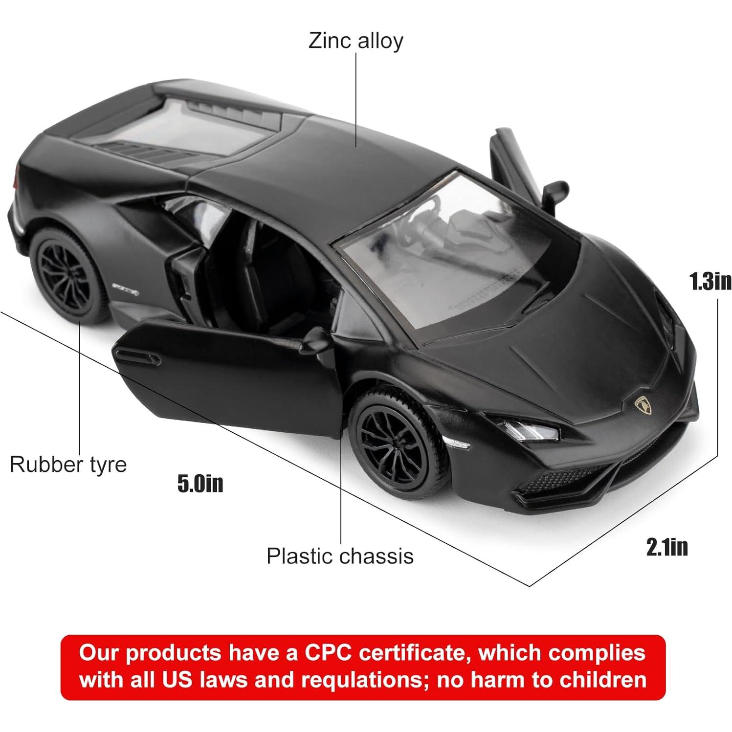 Coche de Juguete Lamborghini Huracan LP610-4 1:36 RMZ City Negro