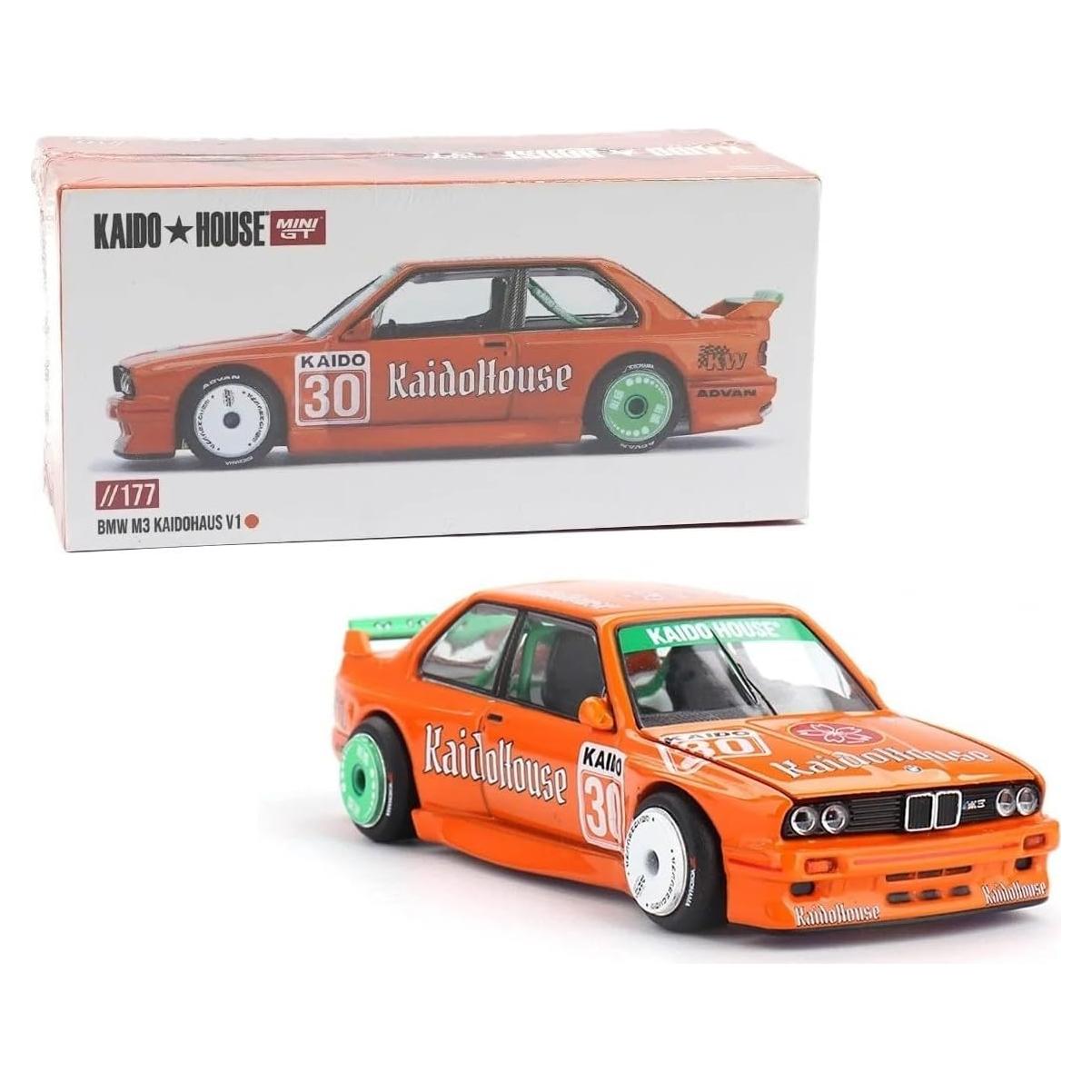 Coche Diecast Mini GT BMW M3 Kaidohaus V1 Naranja 1:64