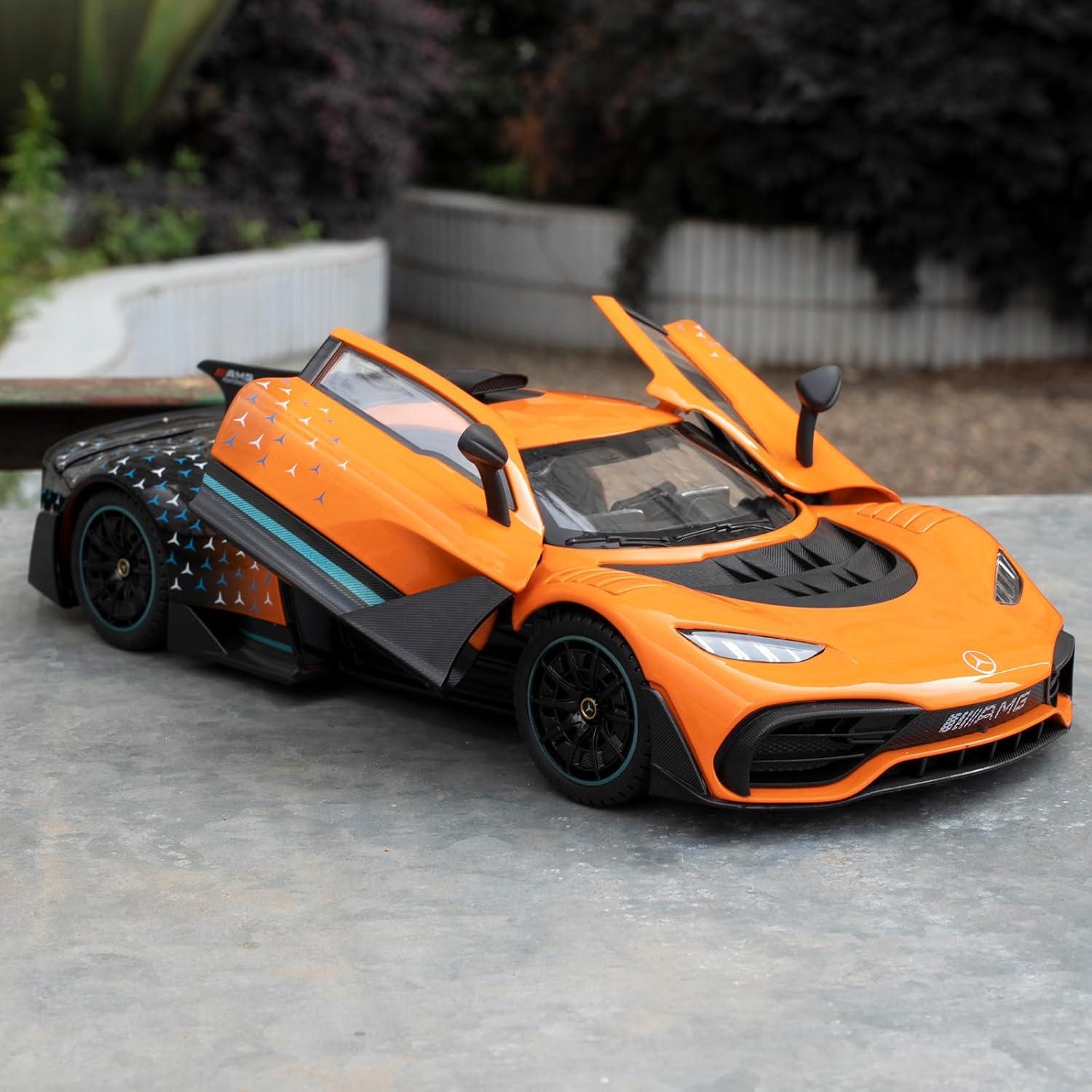 Coche de Die-cast 1/18 AMG ONE TGRCM-CZ Naranja con Luz y Sonido