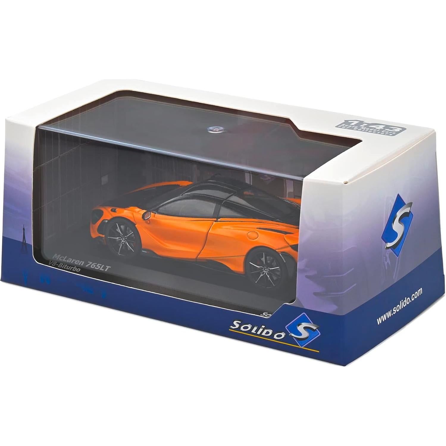 Modelo a Escala 1:43 McLaren 765LT 2020 Solido Naranja