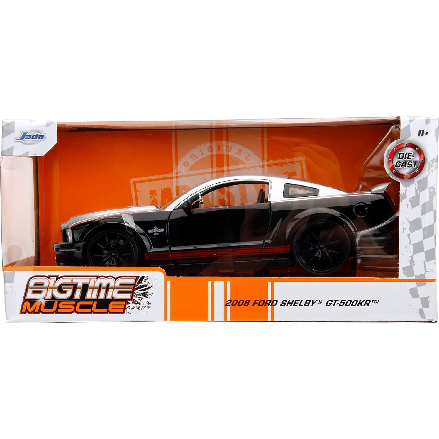 Coche de Fundición Jada 1:24 Ford Shelby GT-500KR Negro/Plata