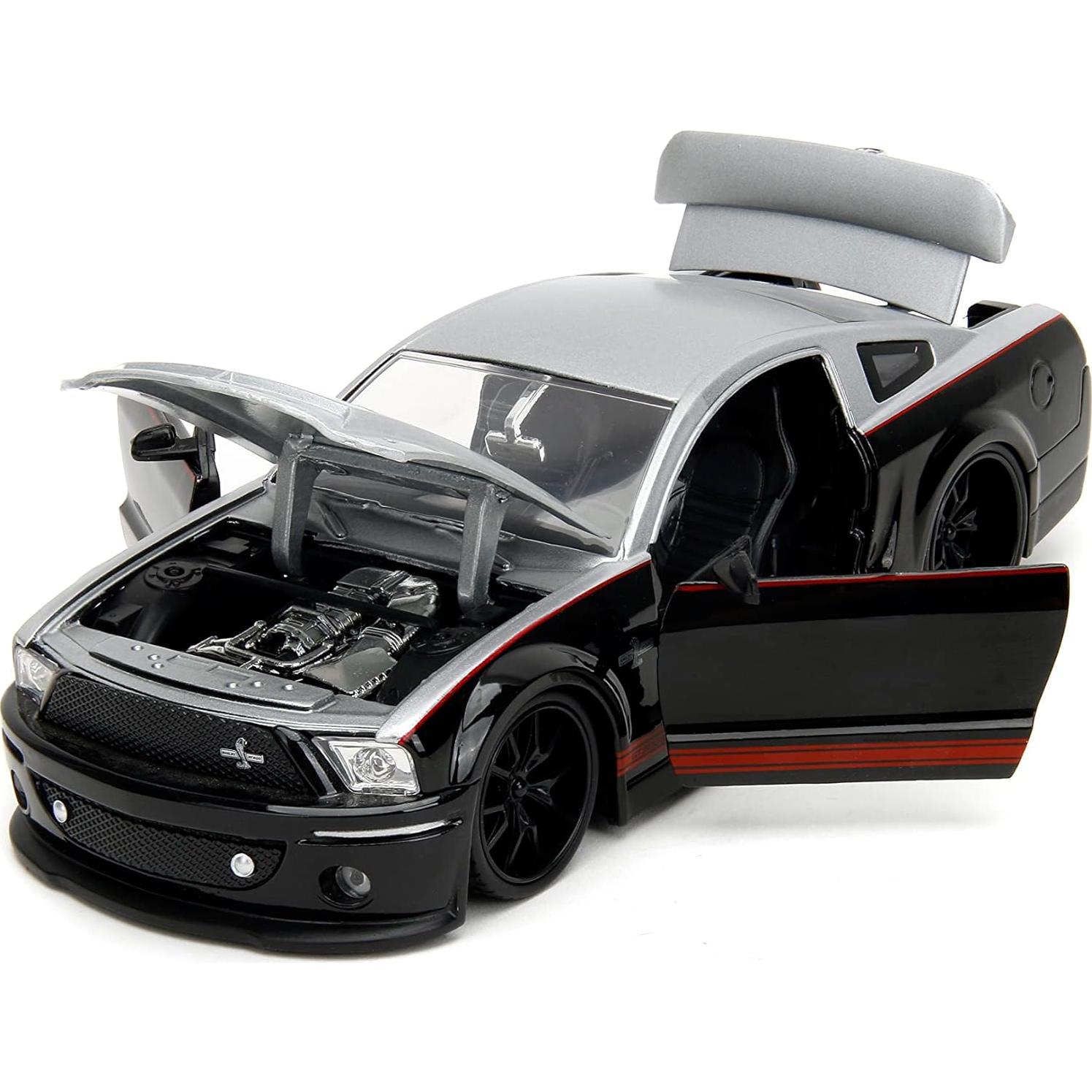 Coche de Fundición Jada 1:24 Ford Shelby GT-500KR Negro/Plata