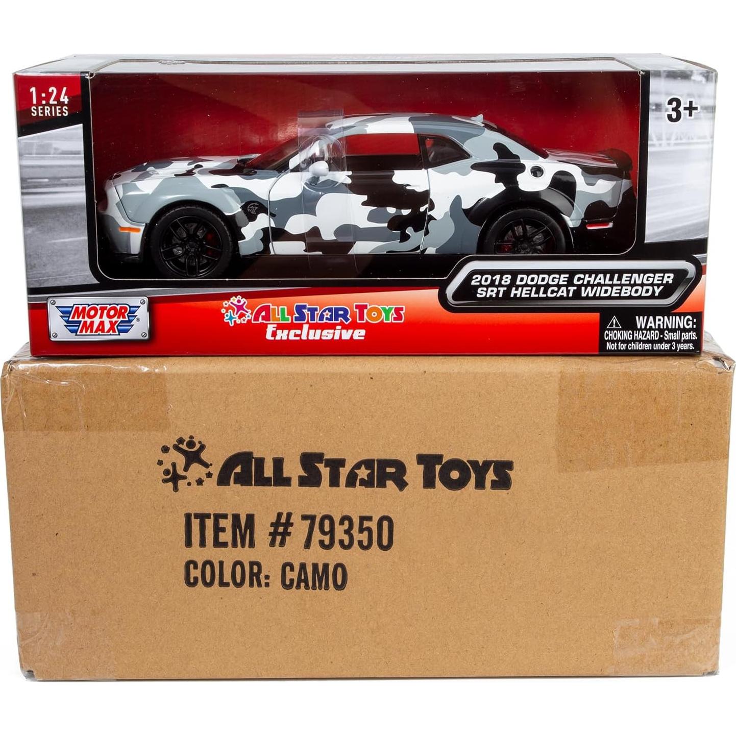 Dodge Challenger SRT Hellcat 2018 Diecast 1/24 Motormax Camuflaje