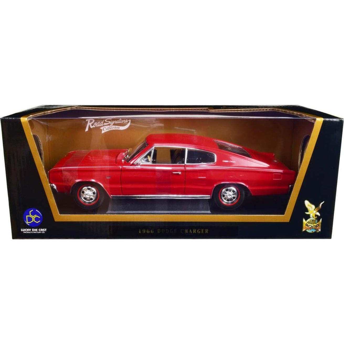 Dodge Charger 1966 Rojo 1:18 Diecast Road Signature