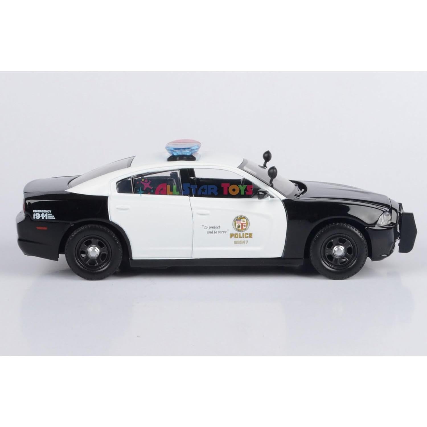 Modelo Diecast Motormax Dodge Charger Policía LAPD 1:24