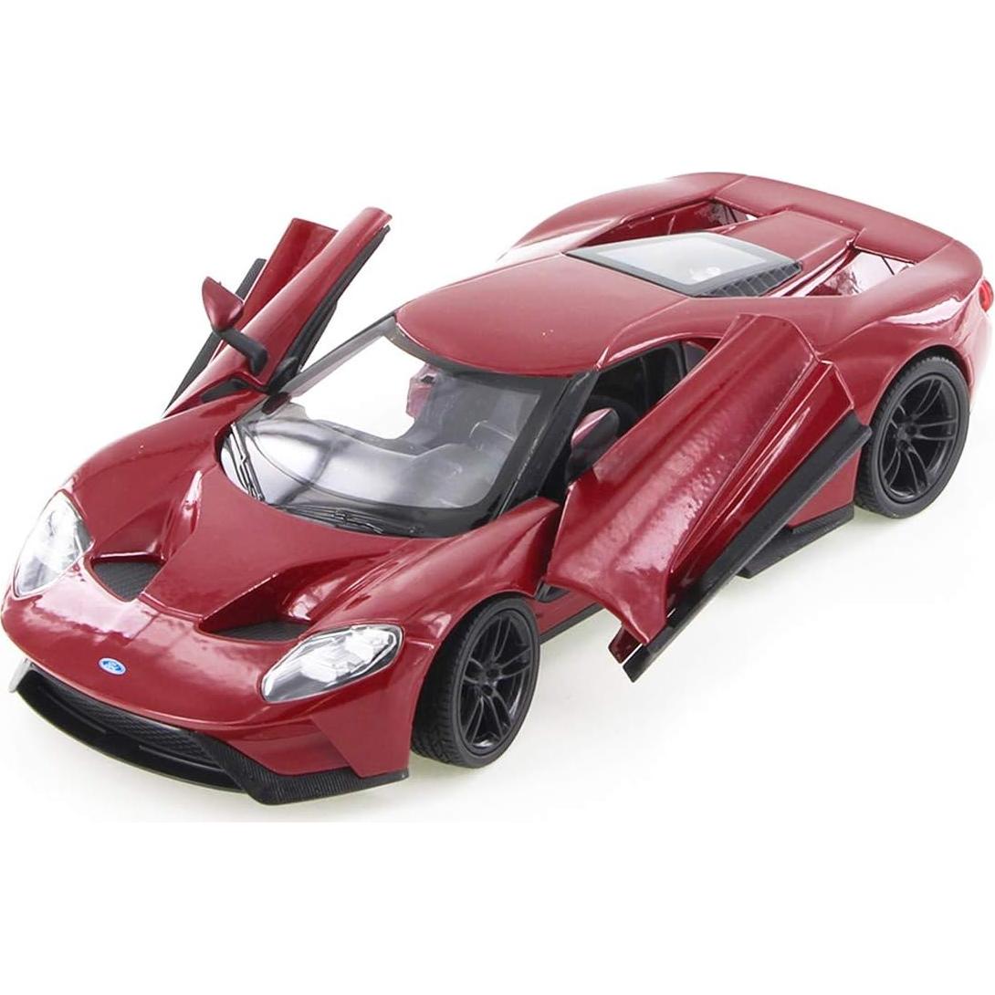 Miniatura Welly 1:24 Ford GT 2017 Azul con Neumáticos de Goma