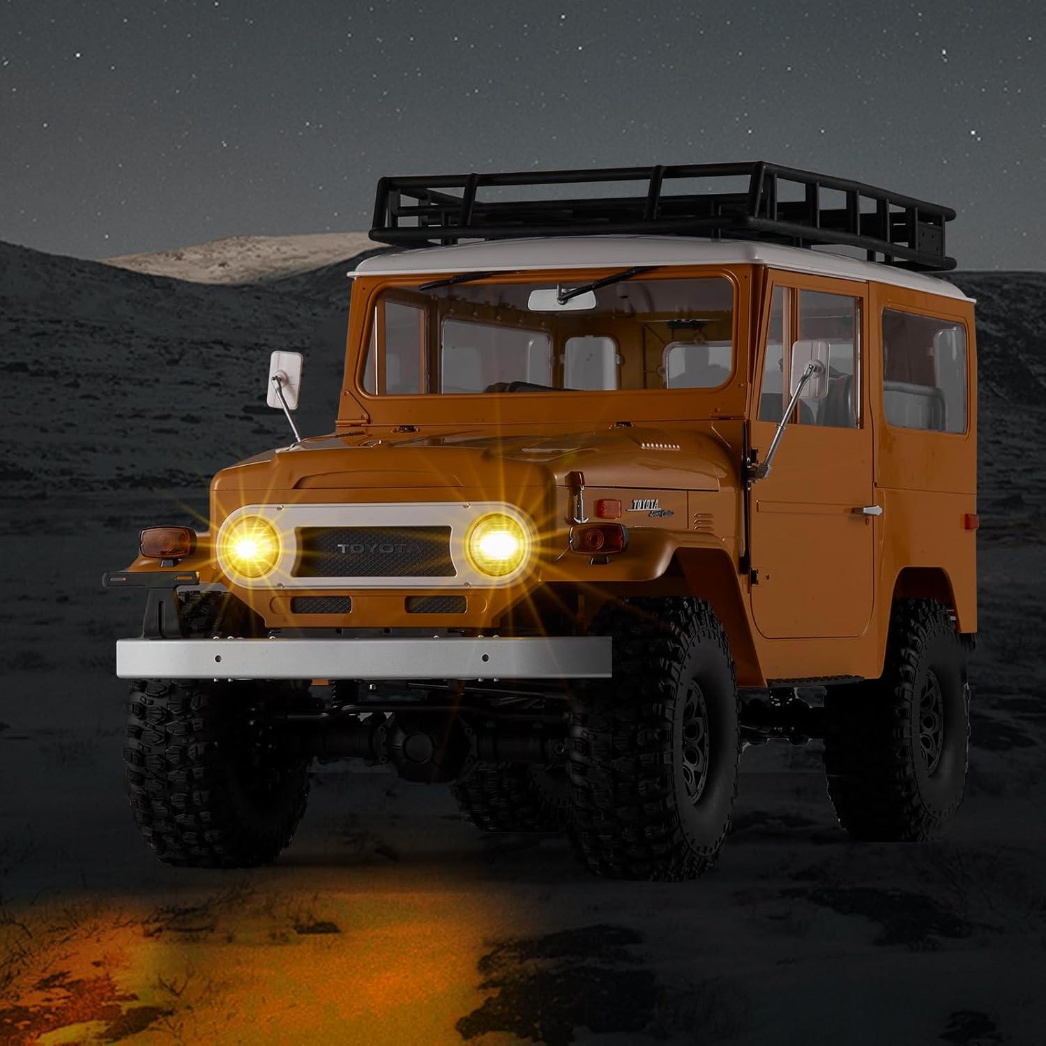 Coche RC 1/10 BEEZRC FJ40 Toyota 4WD Amarillo Offroad