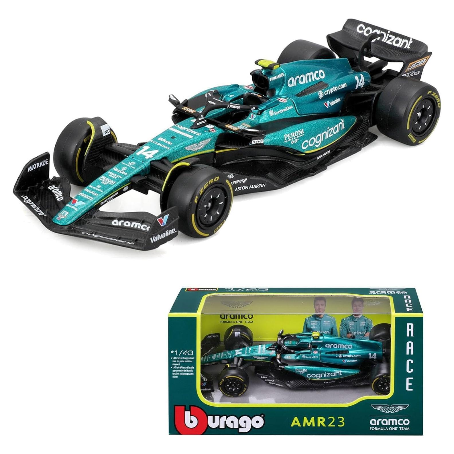 Bburago 1/43 F1 Aston Martin AMR23 2023 Modelo Colección