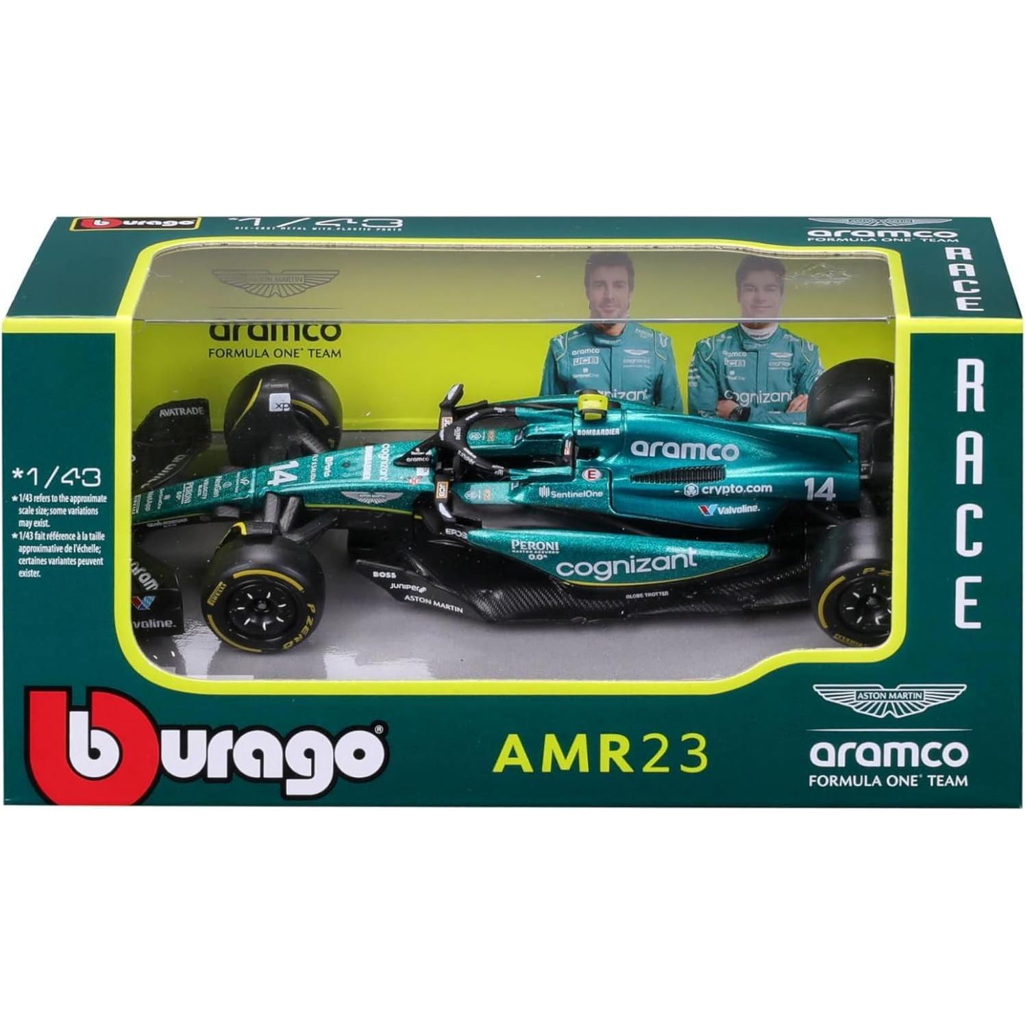 Bburago 1/43 F1 Aston Martin AMR23 2023 Modelo Colección
