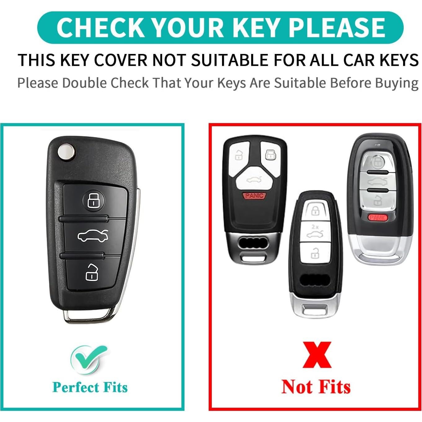 Cubierta de Llave Audi 3 Botones TPU Rosa - A1 A3 Q3 Q7 R8