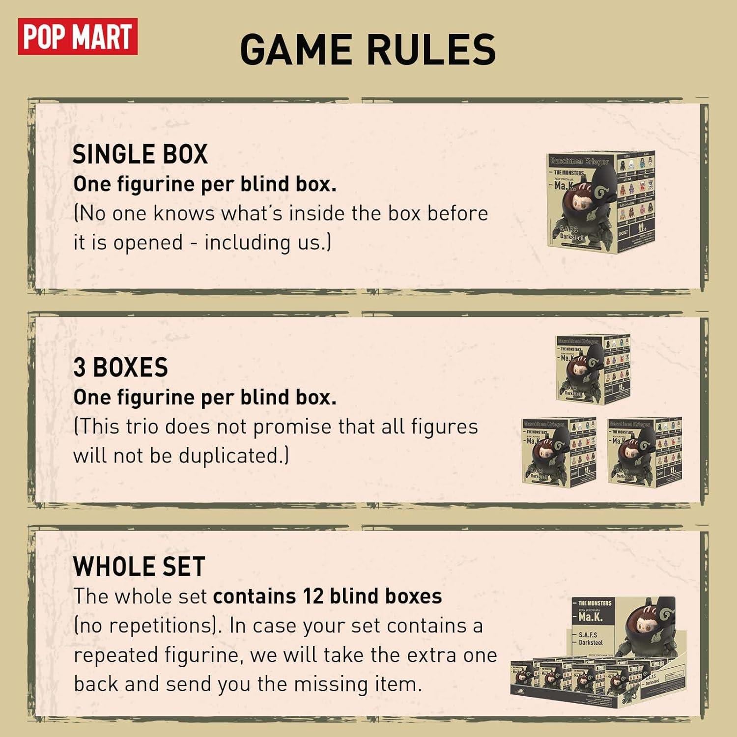 Figuras Coleccionables POP MART Los Monstruos x Kow Yokoyama 11cm