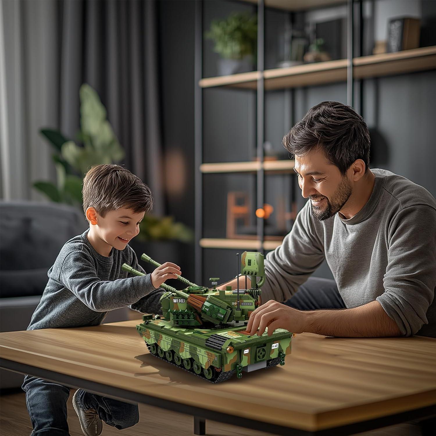 Set de Bloques de Construcción Tanque Militar RC 1101 Piezas