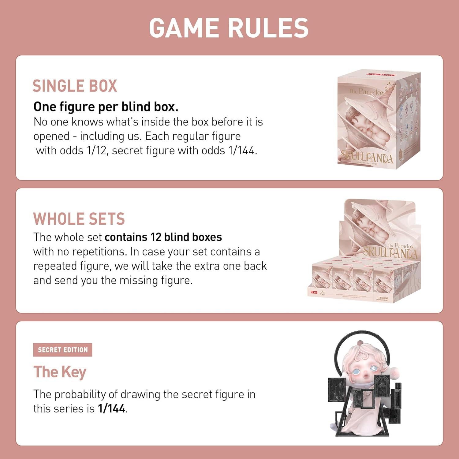 Figuras de Caja Ciega POP MART Paradoja SKULLPANDA - Diseño Aleatorio