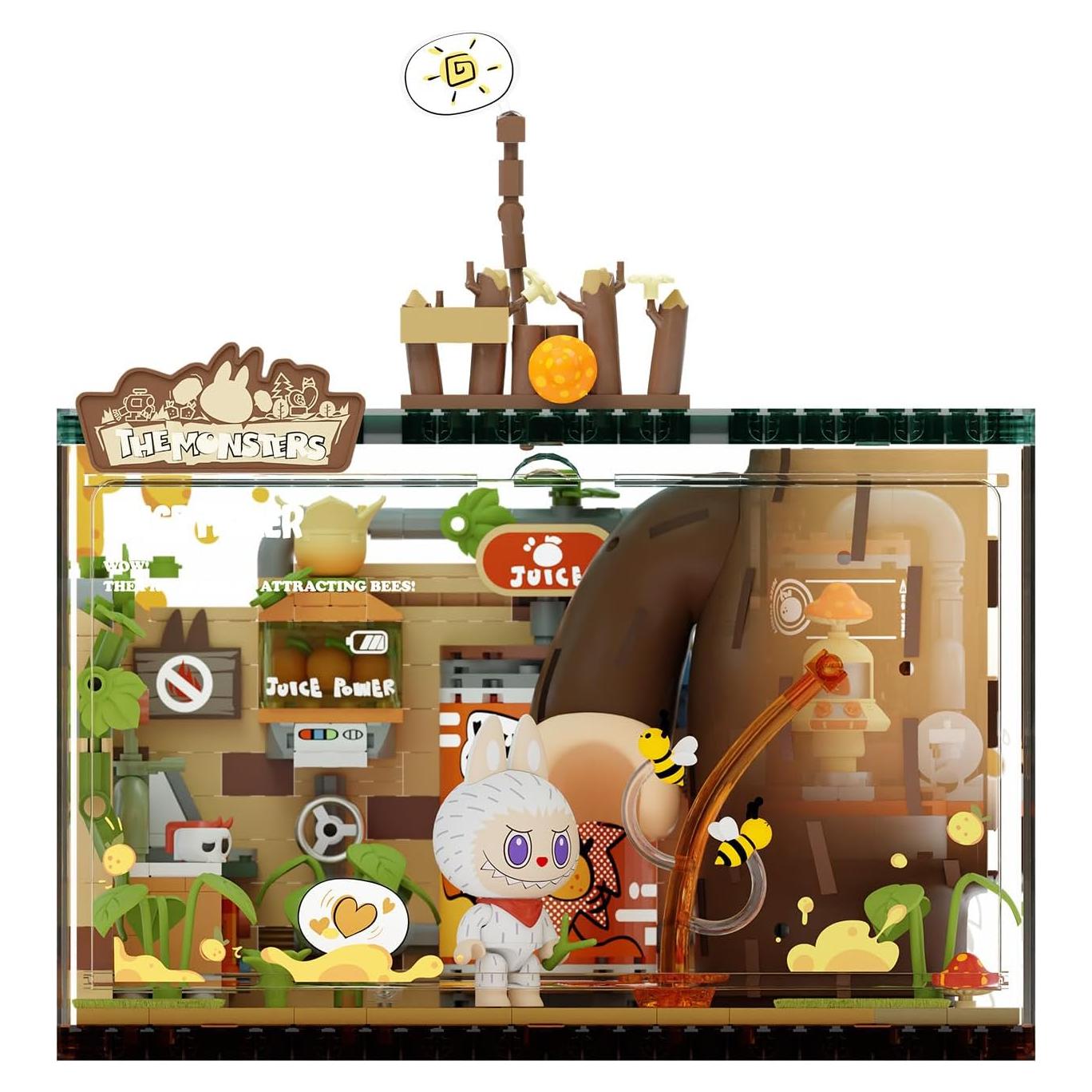 Set de Juguetes de Construcción Labubu - Base Secreta del Bosque