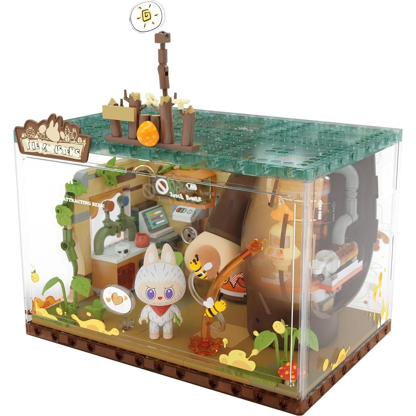 Set de Juguetes de Construcción Labubu - Base Secreta del Bosque