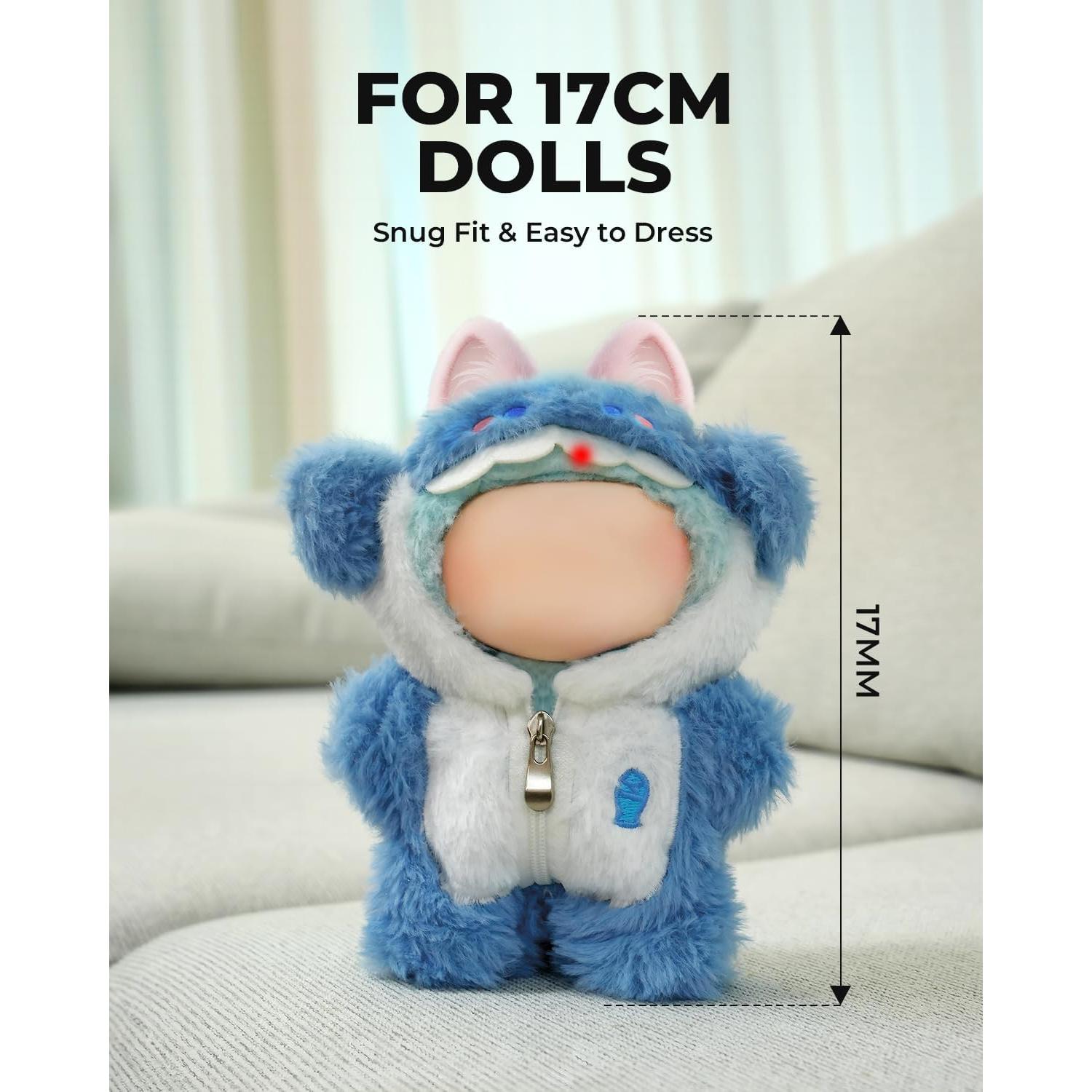 Disfraz de tiburón para muñecas 17cm LaeFae con capucha