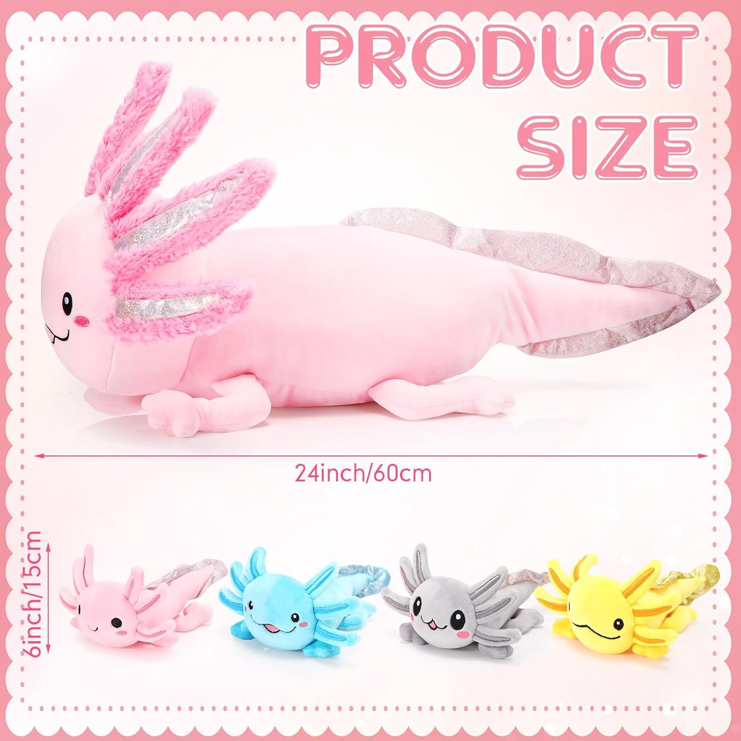 Conjunto de Peluches Axolotl Aoriher 5 Pcs Rosa 60 cm
