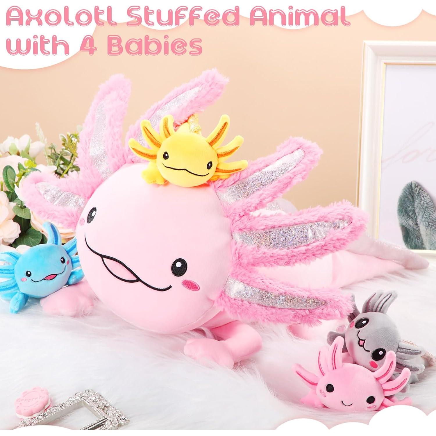 Conjunto de Peluches Axolotl Aoriher 5 Pcs Rosa 60 cm