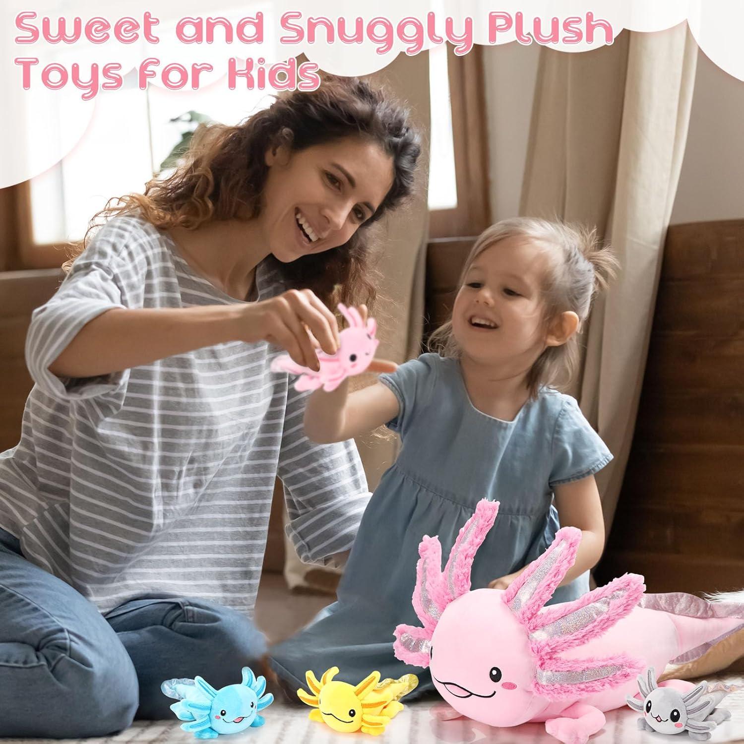 Conjunto de Peluches Axolotl Aoriher 5 Pcs Rosa 60 cm