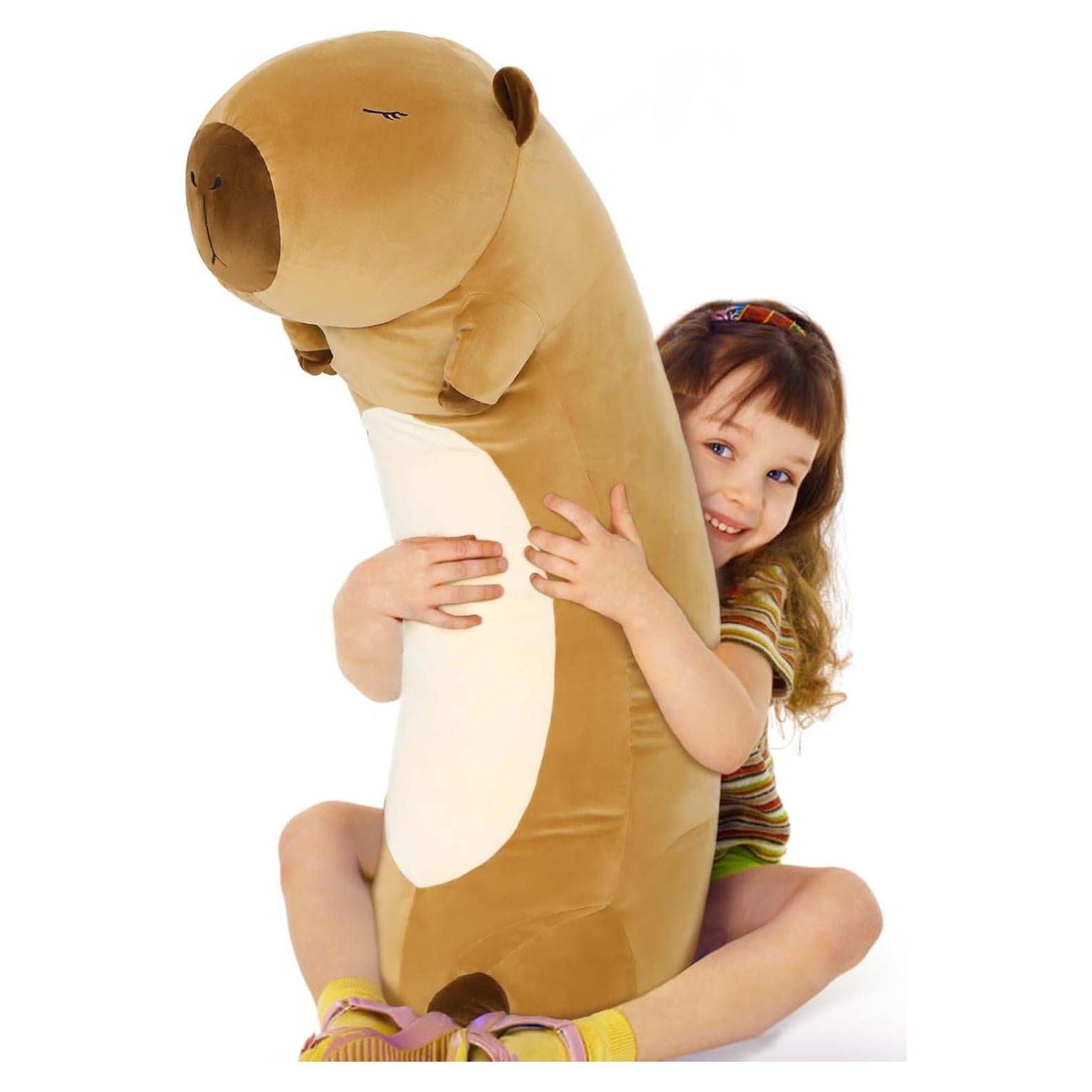 Almohada de Cuerpo Capibara Tezituor 100 cm Suave y Larga