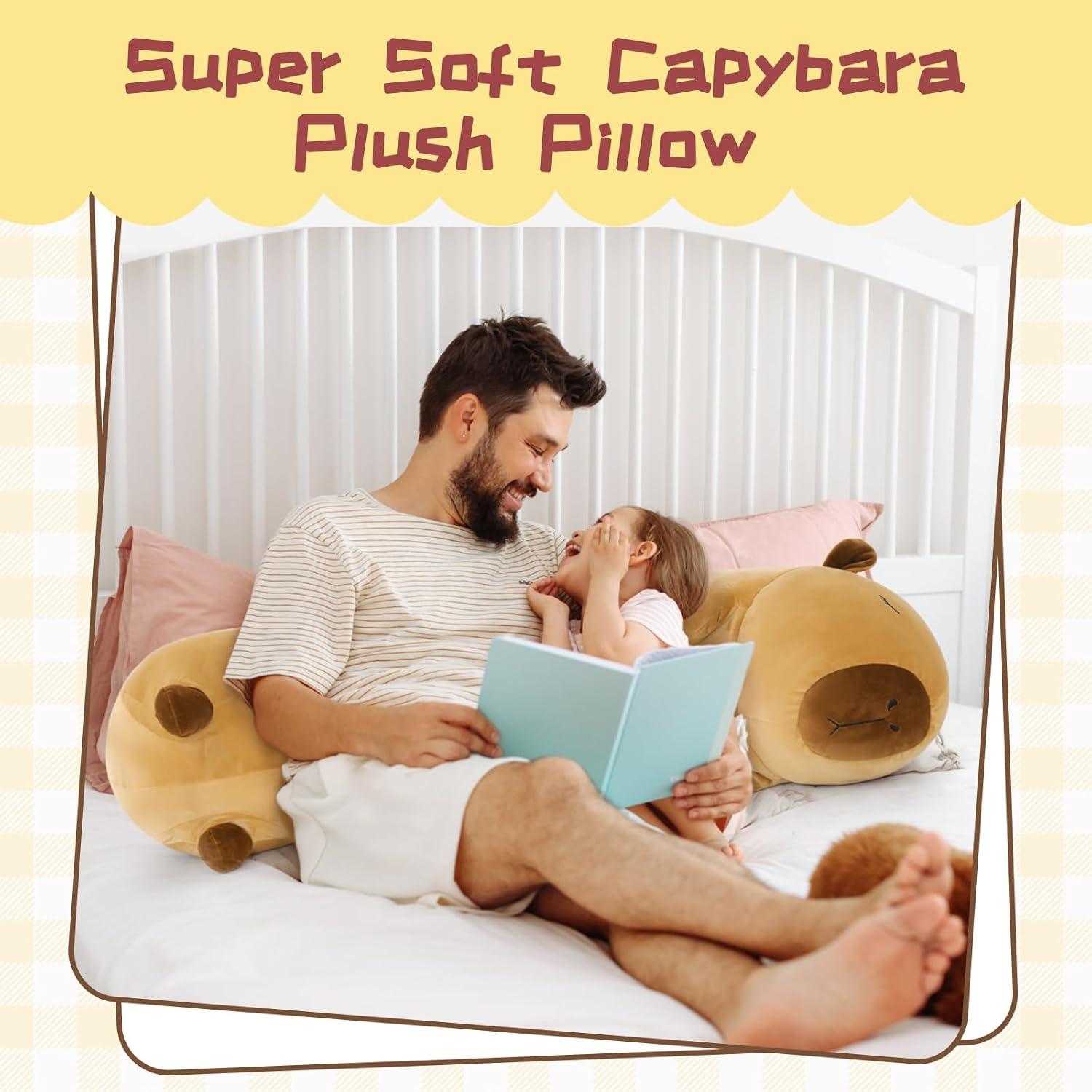 Almohada de Cuerpo Capibara Tezituor 100 cm Suave y Larga