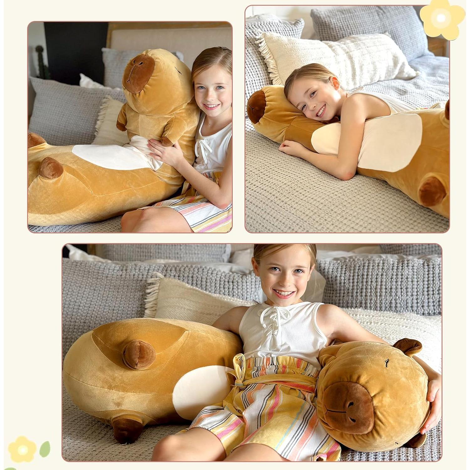 Almohada de Cuerpo Capibara Tezituor 100 cm Suave y Larga