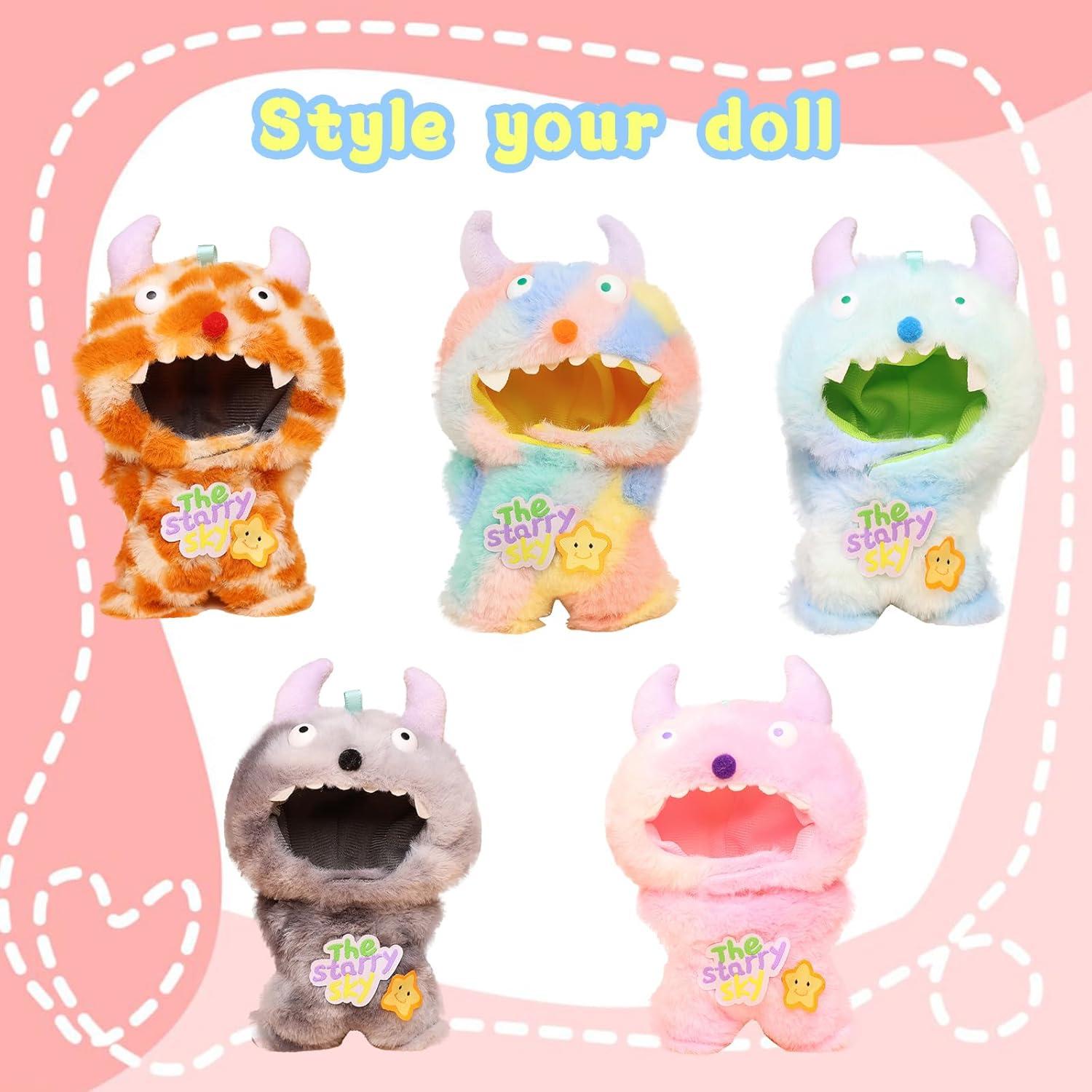 Ropa para muñeca Labubu 17cm Traje Monstruo Colorido