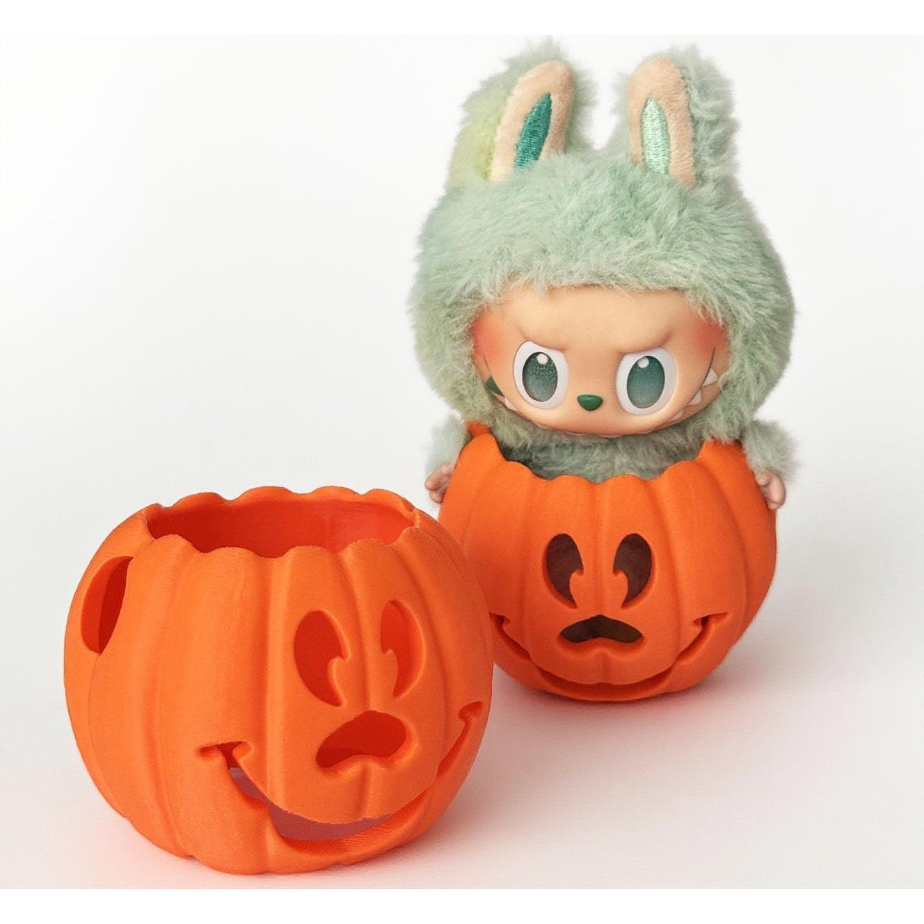 Sombrero de Calabaza para Labubu - Soporte Decorativo Halloween