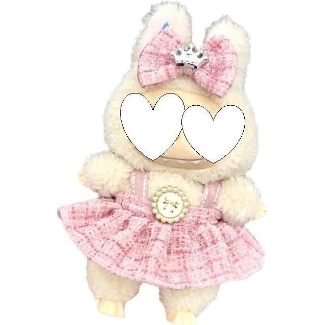 Clothes for LABUBU 17cm Doll (NO Doll),Outfit for LABUBU,Dress and Hairpin Set for LABUBU Dress Up,Accessories for LABUBU