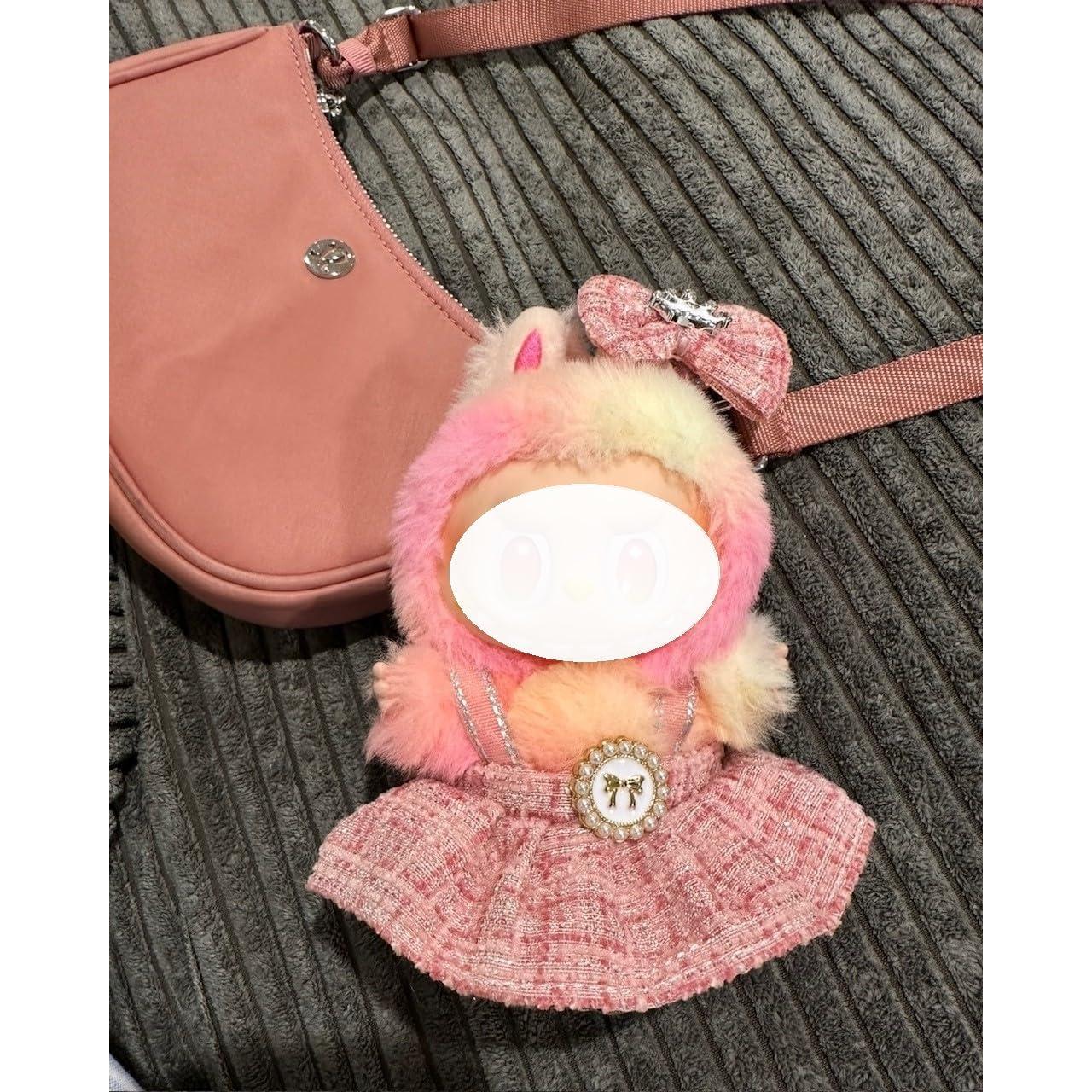 Clothes for LABUBU 17cm Doll (NO Doll),Outfit for LABUBU,Dress and Hairpin Set for LABUBU Dress Up,Accessories for LABUBU