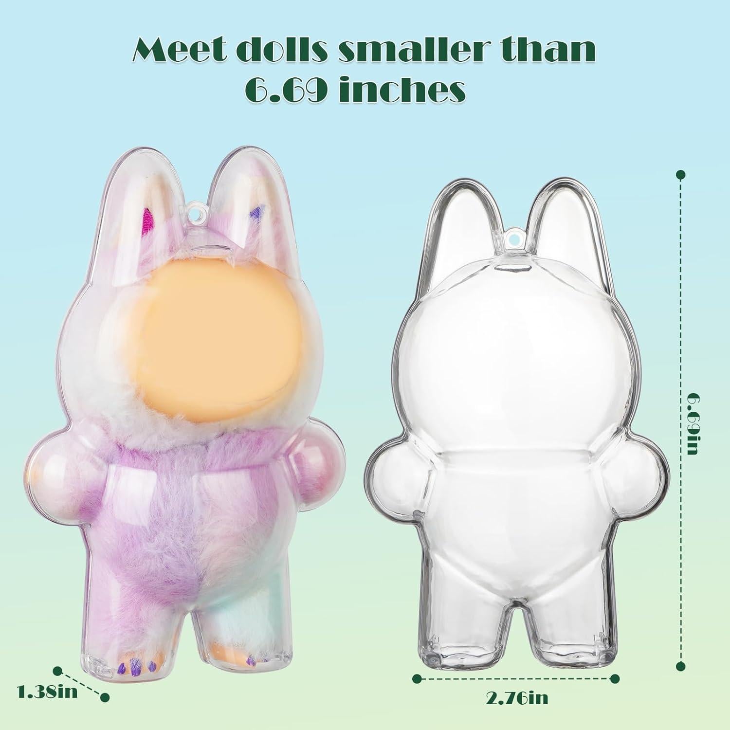 Bolsa de Exhibición Clara para Muñecas LABUBU 20.3x6.4x10.2cm