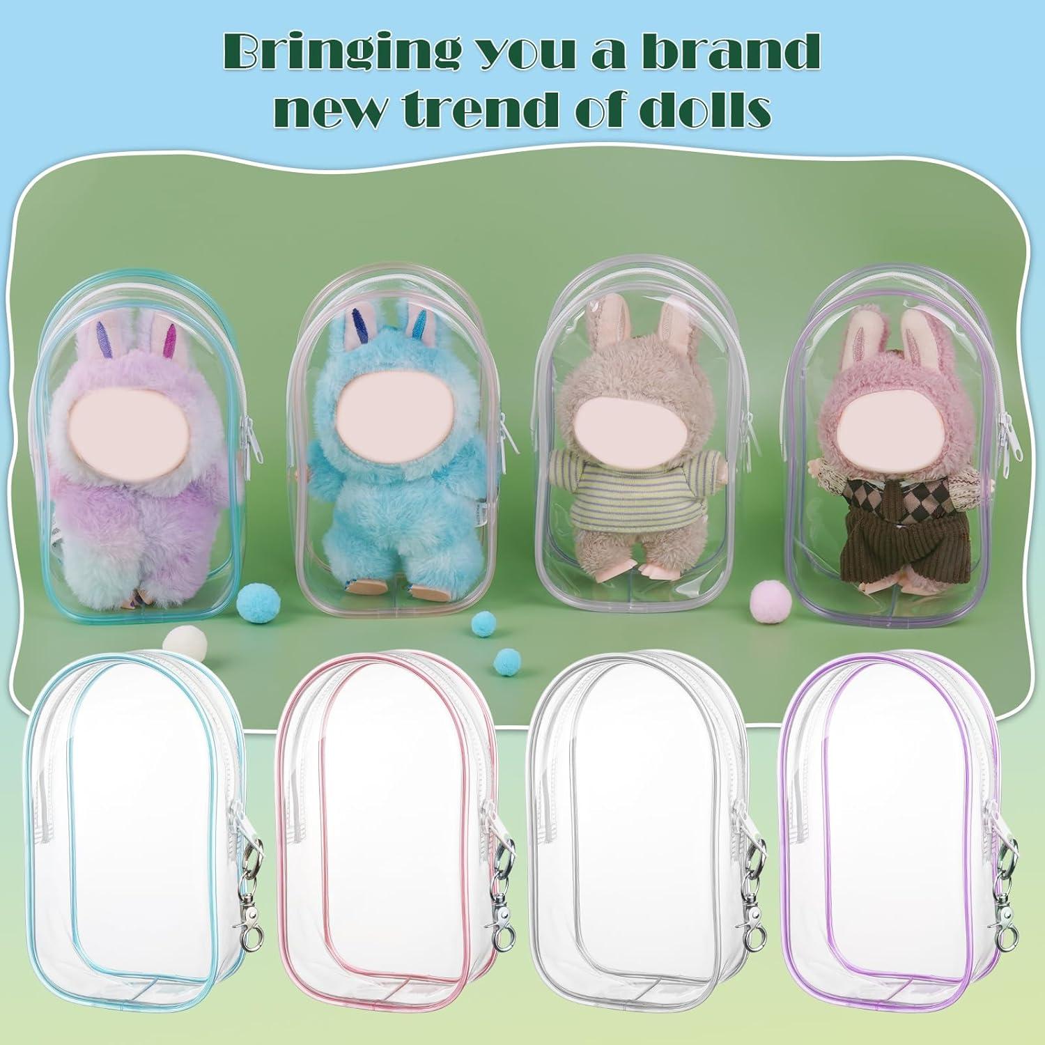 Bolsa de Exhibición Clara para Muñecas LABUBU 20.3x6.4x10.2cm