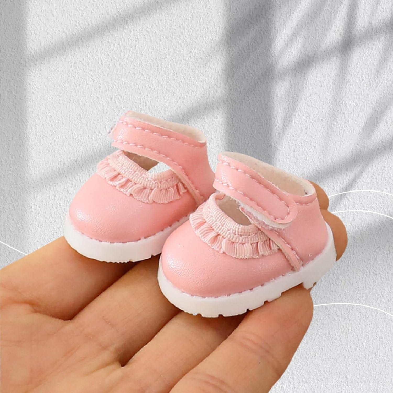 Conjunto de Ropa Kawaii Rosa para Muñecas 15cm y 17cm - 5 Piezas