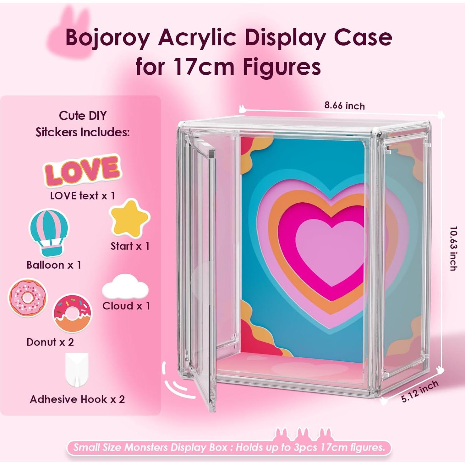 Caja de Exhibición Bojoroy para Labubu - Acrílico 17cm