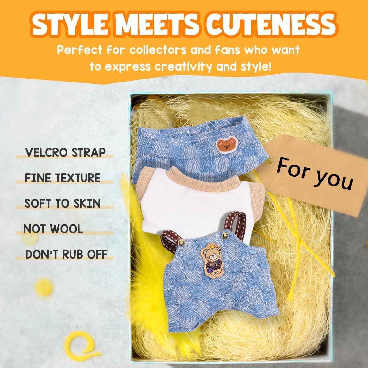 Conjunto de Ropa para Muñeca AICase 17cm 3 Piezas Oso Vaquero