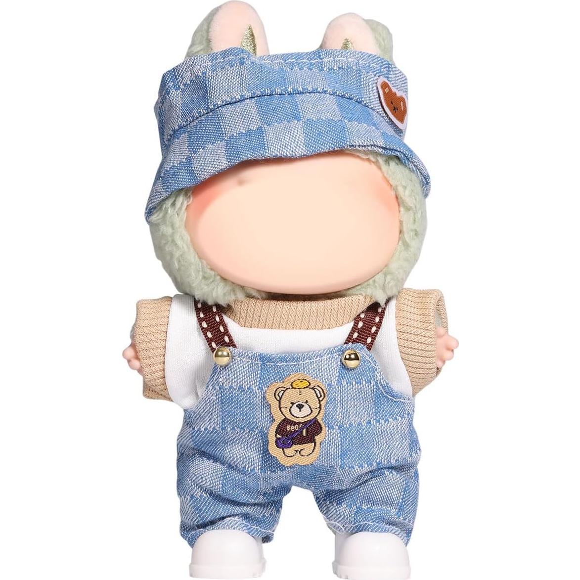 Conjunto de Ropa para Muñeca AICase 17cm 3 Piezas Oso Vaquero