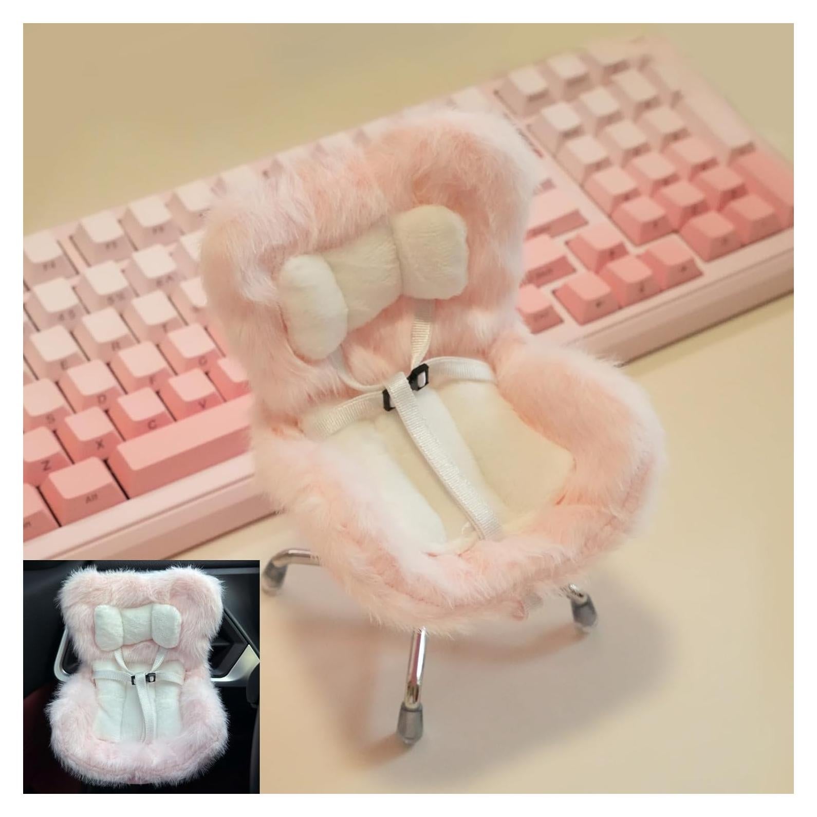 Asiento de coche BDBHAVB fox-001 Rosa claro con clip de ventilación