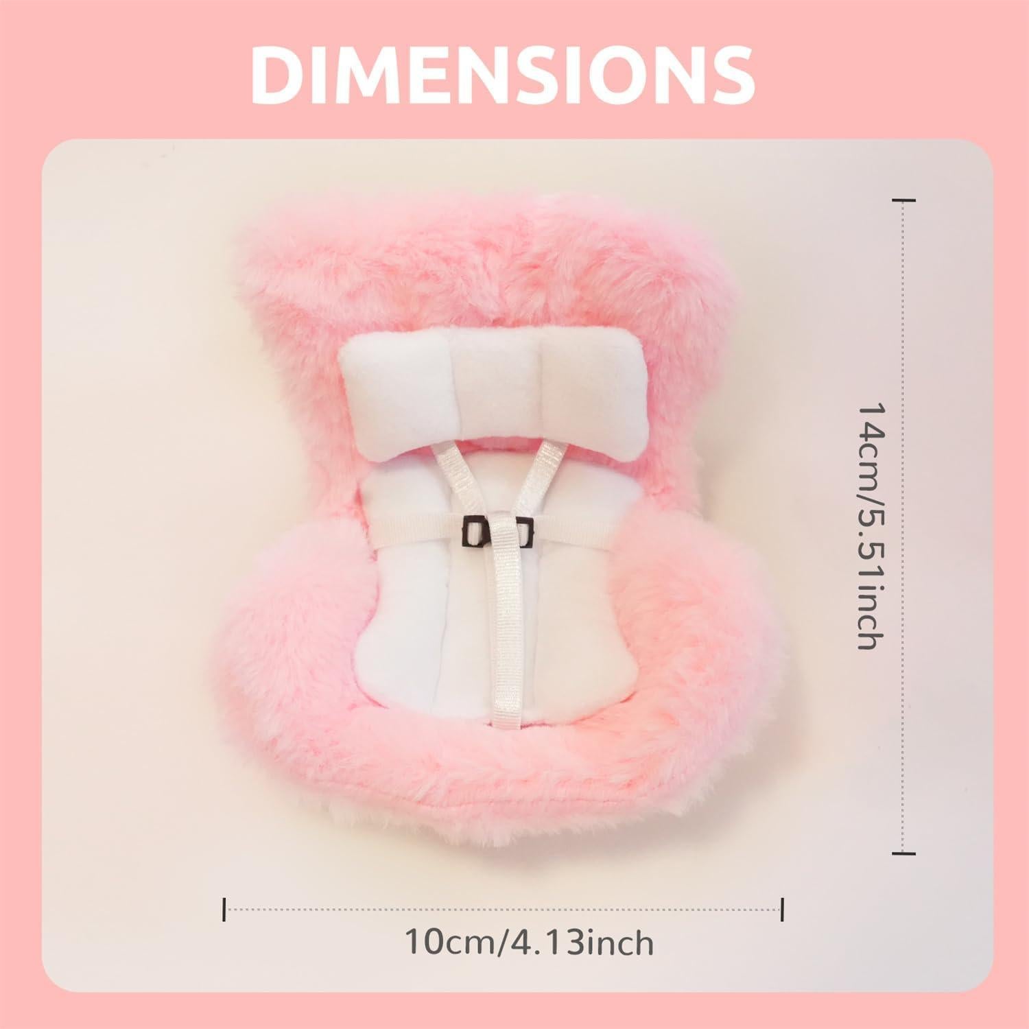 Asiento de coche BDBHAVB fox-001 Rosa claro con clip de ventilación