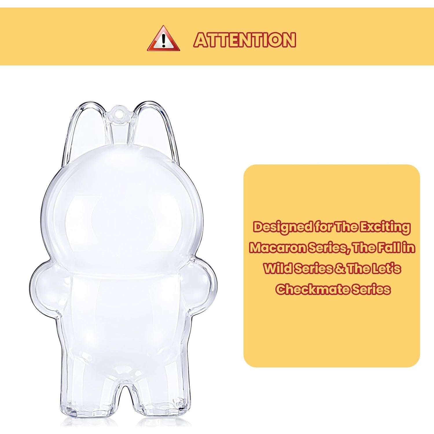 Funda de Exhibición LABUBU para Plush Emocionante Macaron - Policarbonato