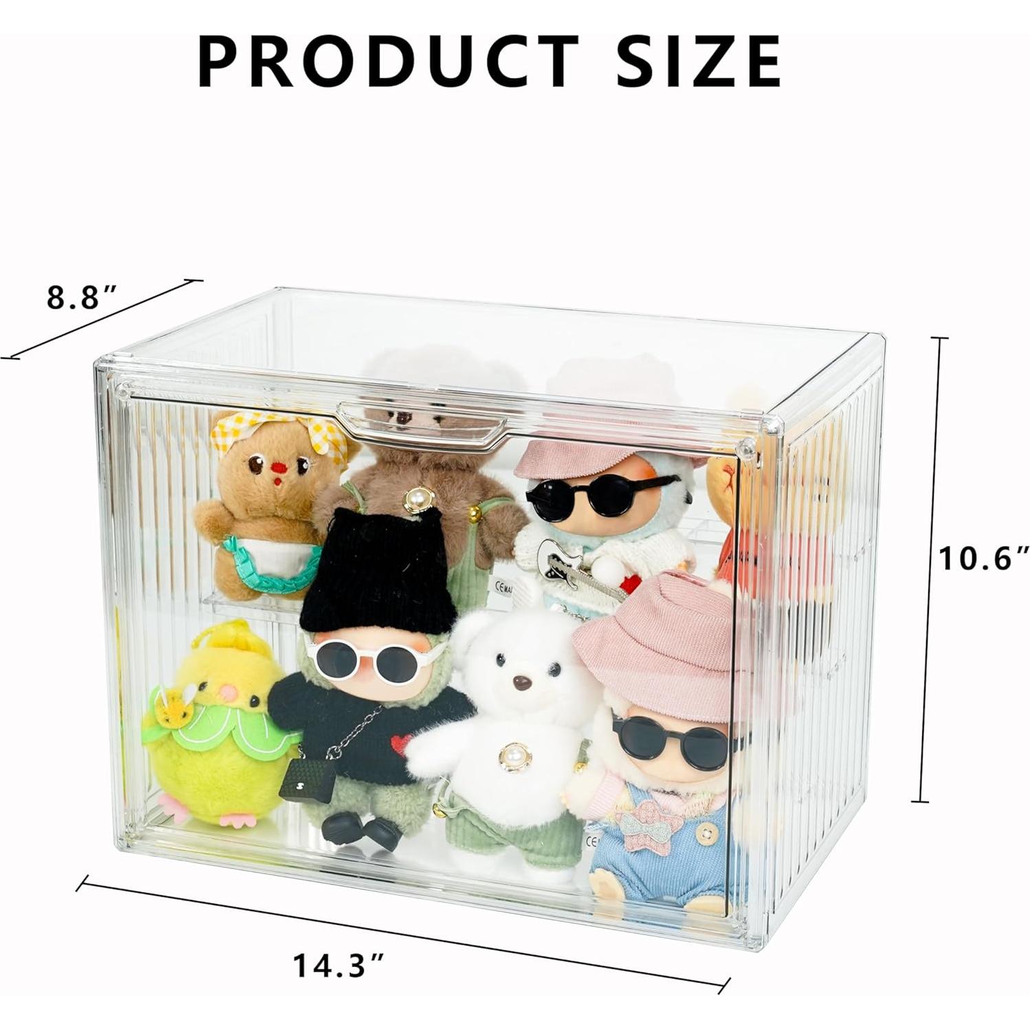 Caja de Almacenamiento Transparente Treayes para Muñecas 35.8x26.9cm