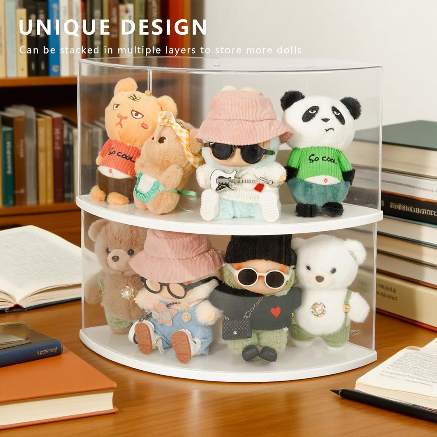 Caja de Exhibición de Muñecas Treayes - Organizador Apilable 37.6x17.8cm