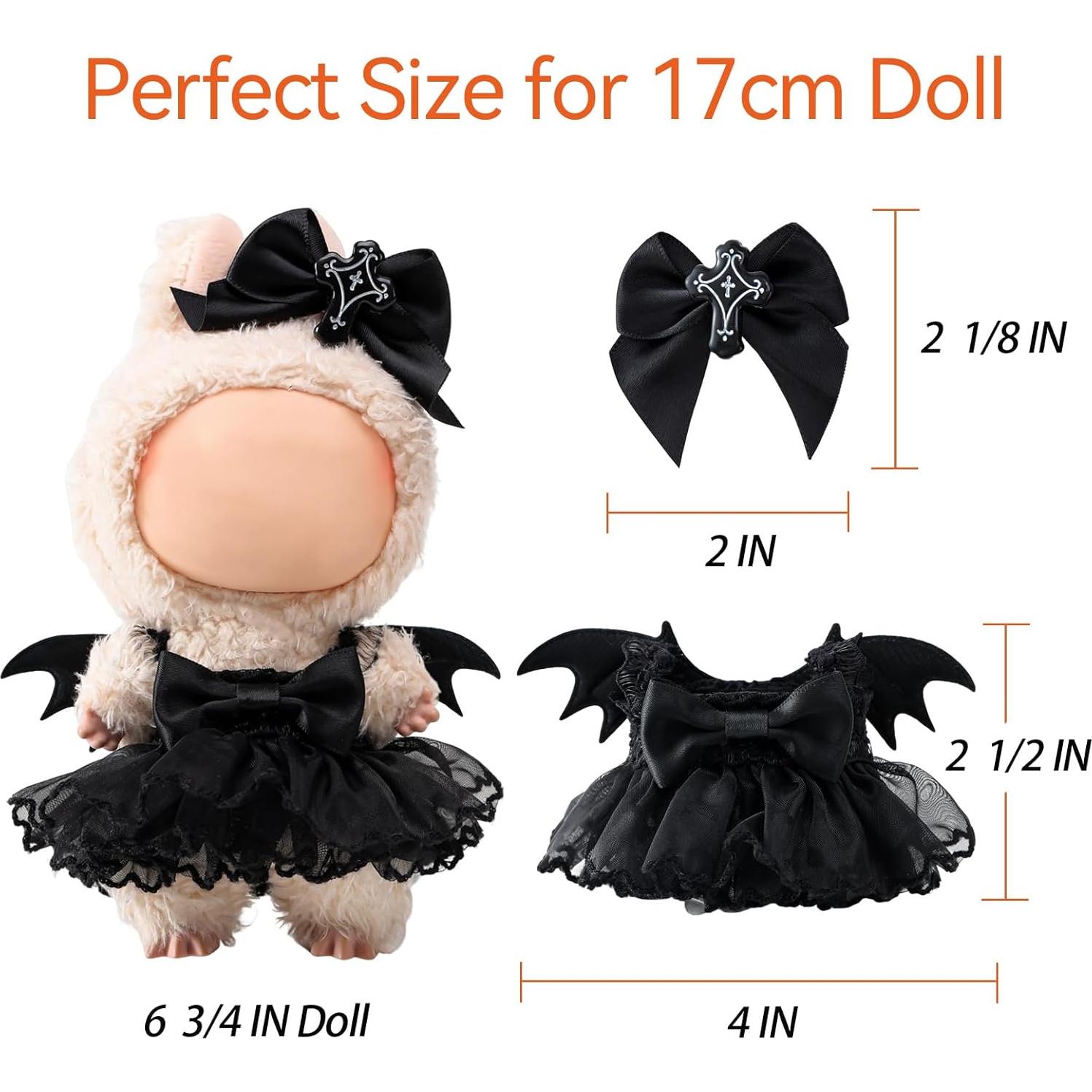 Conjunto de Ropa para Muñecas Labbuu 17cm - Vestido Murciélago